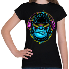 PRINTFASHION gorilla  - Női póló - Fekete