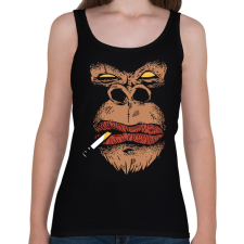 PRINTFASHION Gorilla smoking - Női atléta - Fekete női trikó