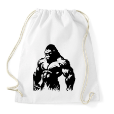 PRINTFASHION Gorilla  - Sportzsák, Tornazsák - Fehér tornazsák