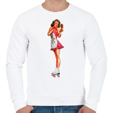 PRINTFASHION Görkorcsolya - Férfi pulóver - Fehér férfi pulóver, kardigán