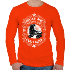 PRINTFASHION Görkorcsolyás lány - Férfi hosszú ujjú póló - Narancs férfi póló