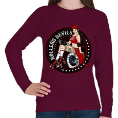 PRINTFASHION Görkorcsolyás ördögök - Női pulóver - Bordó