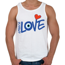 PRINTFASHION Görög rajongó - Greece Love - Férfi atléta - Fehér atléta, trikó