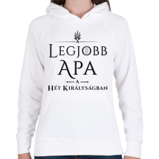 PRINTFASHION got-legjobb-apa-black - Női kapucnis pulóver - Fehér