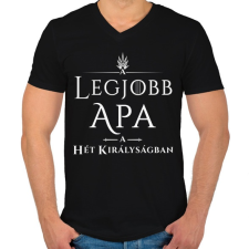 PRINTFASHION got-legjobb-apa-white - Férfi V-nyakú póló - Fekete férfi póló