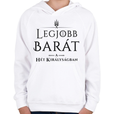 PRINTFASHION got-legjobb-barat-black - Gyerek kapucnis pulóver - Fehér