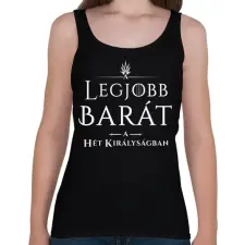 PRINTFASHION got-legjobb-barat-white - Női atléta - Fekete női trikó