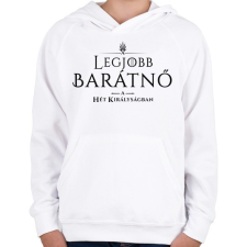 PRINTFASHION got-legjobb-baratno-black - Gyerek kapucnis pulóver - Fehér gyerek pulóver, kardigán