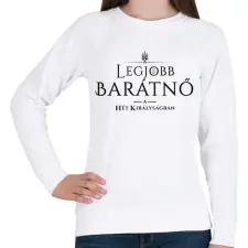 PRINTFASHION got-legjobb-baratno-black - Női pulóver - Fehér női pulóver, kardigán