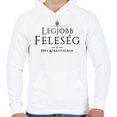 PRINTFASHION got-legjobb-feleseg-black - Férfi kapucnis pulóver - Fehér