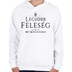 PRINTFASHION got-legjobb-feleseg-black - Gyerek kapucnis pulóver - Fehér