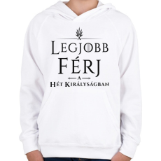 PRINTFASHION got-legjobb-ferj-black - Gyerek kapucnis pulóver - Fehér