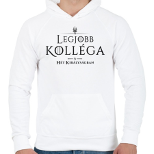 PRINTFASHION got-legjobb-kollega-black - Férfi kapucnis pulóver - Fehér férfi pulóver, kardigán