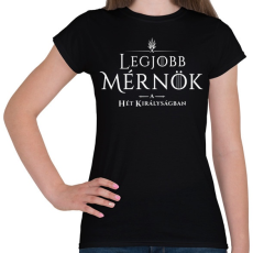 PRINTFASHION got-legjobb-mernok-white - Női póló - Fekete