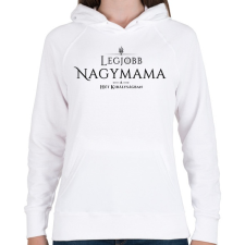 PRINTFASHION got-legjobb-nagymama-black - Női kapucnis pulóver - Fehér női pulóver, kardigán