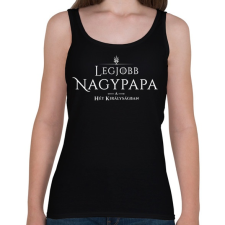 PRINTFASHION got-legjobb-nagypapa-white - Női atléta - Fekete női trikó