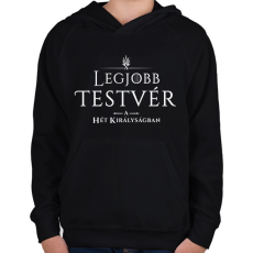 PRINTFASHION got-legjobb-testver-white - Gyerek kapucnis pulóver - Fekete
