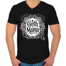 PRINTFASHION goth mama - Férfi V-nyakú póló - Fekete