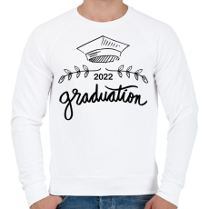 PRINTFASHION Graduation 2022 - Diplomás minta - Férfi pulóver - Fehér