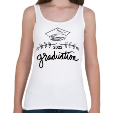 PRINTFASHION Graduation 2022 - Diplomás minta - Női atléta - Fehér női trikó