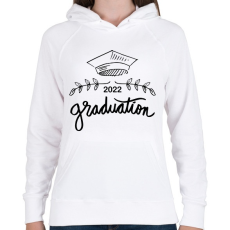 PRINTFASHION Graduation 2022 - Diplomás minta - Női kapucnis pulóver - Fehér
