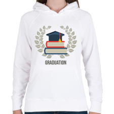 PRINTFASHION Graduation - Diplomás minta - Női kapucnis pulóver - Fehér női pulóver, kardigán