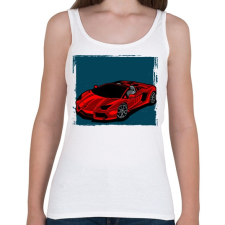 PRINTFASHION Graffiti - Autó - Női atléta - Fehér női trikó