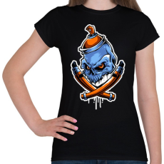 PRINTFASHION Graffiti csontok - Női póló - Fekete