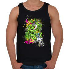 PRINTFASHION Graffiti - Férfi atléta - Fekete atléta, trikó