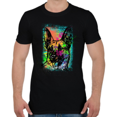 PRINTFASHION Graffiti - Németjuhász - Férfi póló - Fekete