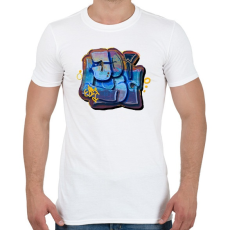 PRINTFASHION Graffity minta - Férfi póló - Fehér