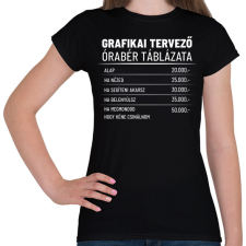 PRINTFASHION Grafikai tervező órabére - Női póló - Fekete női póló