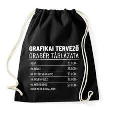 PRINTFASHION Grafikai tervező órabére - Sportzsák, Tornazsák - Fekete tornazsák