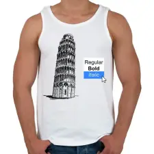 PRINTFASHION Grafikus humor - Férfi atléta - Fehér atléta, trikó
