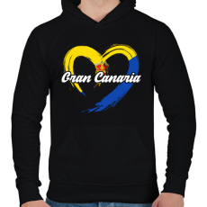 PRINTFASHION gran canaria - Férfi kapucnis pulóver - Fekete