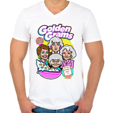 PRINTFASHION Granny-díj - Férfi V-nyakú póló - Fehér férfi póló