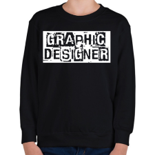 PRINTFASHION Graphic designer - Gyerek pulóver - Fekete gyerek pulóver, kardigán