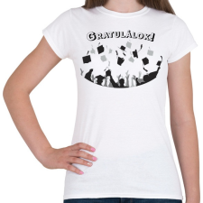 PRINTFASHION Gratulálok! - Diplomás minta - Női póló - Fehér női póló