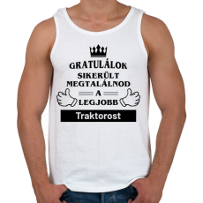 PRINTFASHION Gratulálunk sikerült megtalálnod a legjobb traktorost - Férfi atléta - Fehér