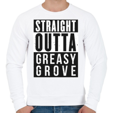 PRINTFASHION Greasy Grove - Férfi pulóver - Fehér
