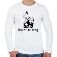 PRINTFASHION Great Viking - Férfi hosszú ujjú póló - Fehér férfi póló