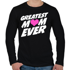 PRINTFASHION Greatest MOM ever! - Férfi hosszú ujjú póló - Fekete