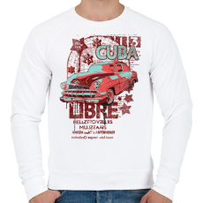 PRINTFASHION Green and red sedan - Férfi pulóver - Fehér