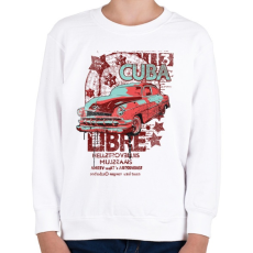 PRINTFASHION Green and red sedan - Gyerek pulóver - Fehér