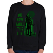 PRINTFASHION Green Arrow - Gyerek pulóver - Fekete gyerek póló
