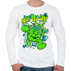 PRINTFASHION Green cup - Férfi hosszú ujjú póló - Fehér