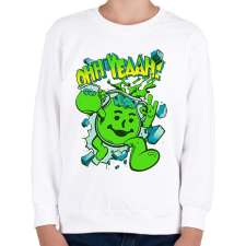 PRINTFASHION Green cup - Gyerek pulóver - Fehér gyerek pulóver, kardigán