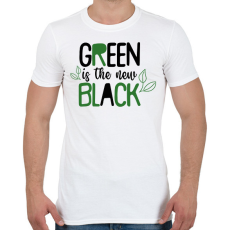 PRINTFASHION Green is the new Black - Férfi póló - Fehér