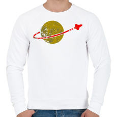 PRINTFASHION Green planet - Férfi pulóver - Fehér