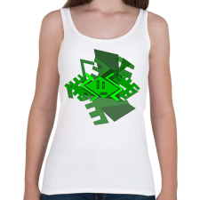 PRINTFASHION green slap-dash1 - Női atléta - Fehér női trikó